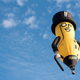 A Mr. Peanut hot air balloon in flight, 2016